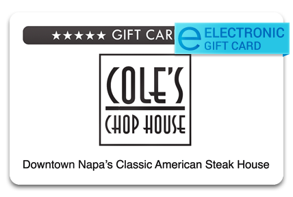 Order Gift Cards - Cole's Chop House, Classic American Steakhouse